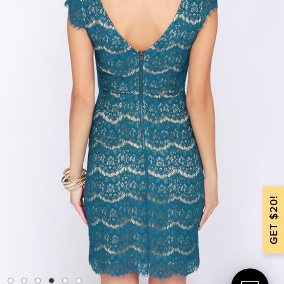 Blue Eyelash Lace Dress - Picture 3 of 8